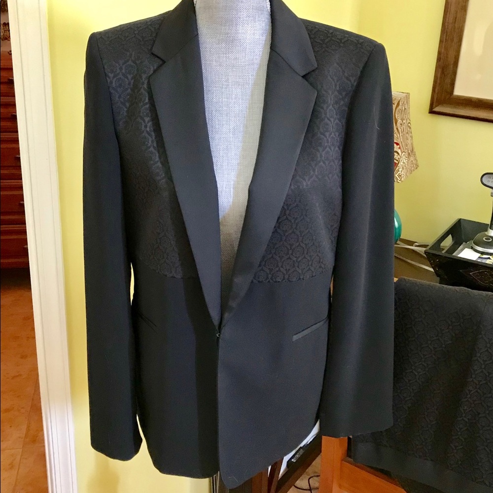 Kasper Black Damask Pants Suit